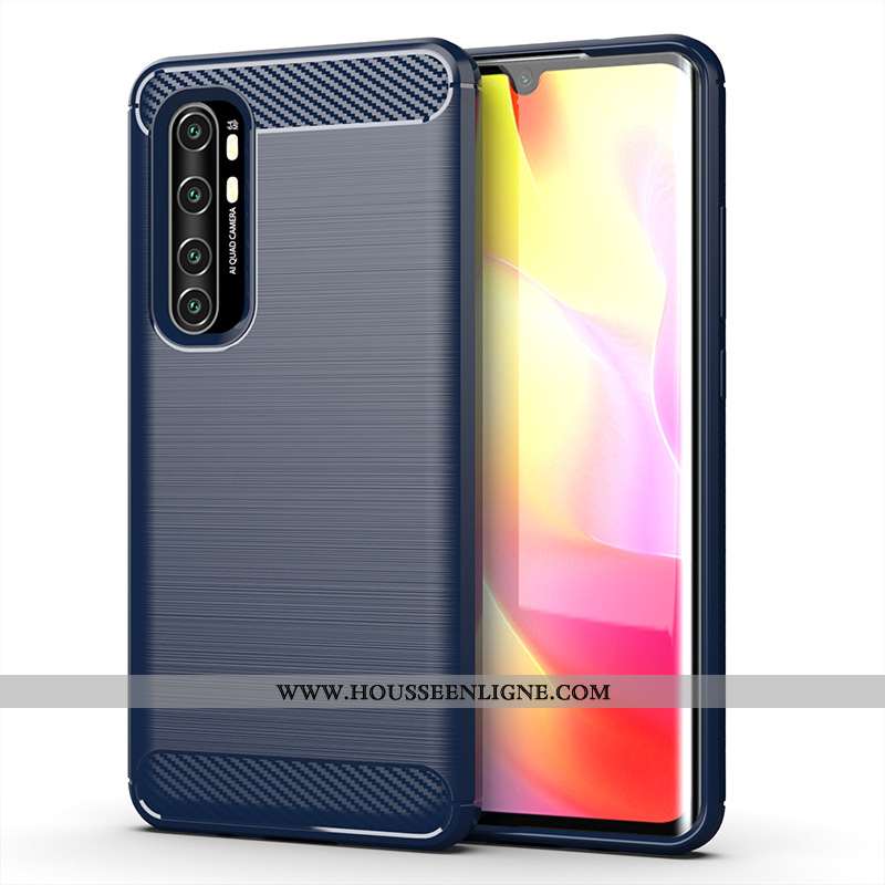Housse Xiaomi Mi Note 10 Lite Fluide Doux Protection Soie Coque Téléphone Portable Incassable Rouge