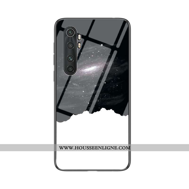 Housse Xiaomi Mi Note 10 Lite Fluide Doux Silicone Bleu Marin Difficile Coque Nouveau Verre Bleu Fon
