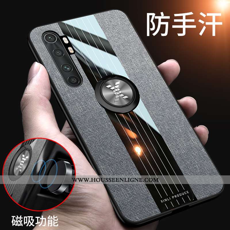 Housse Xiaomi Mi Note 10 Lite Silicone Protection Délavé En Daim Incassable Petit Modèle Fleurie Étu