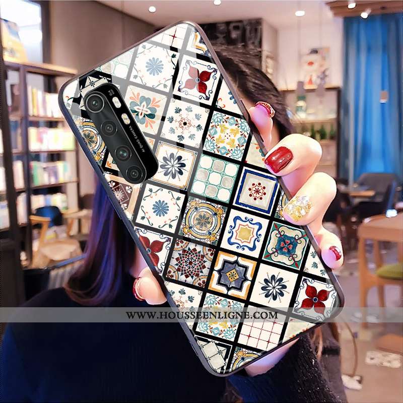 Housse Xiaomi Mi Note 10 Lite Tendance Verre Coque Personnalisé Multicolore Personnalité Jeunesse Co