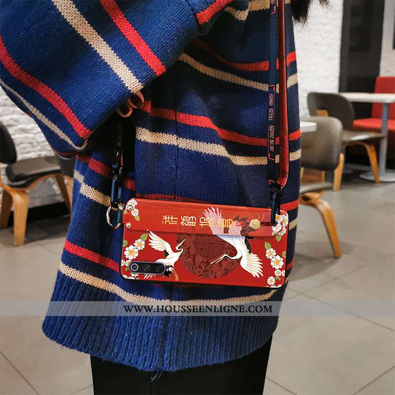 Housse Xiaomi Mi Note 10 Protection Personnalité Style Chinois Rouge Coque Fluide Doux Net Rouge