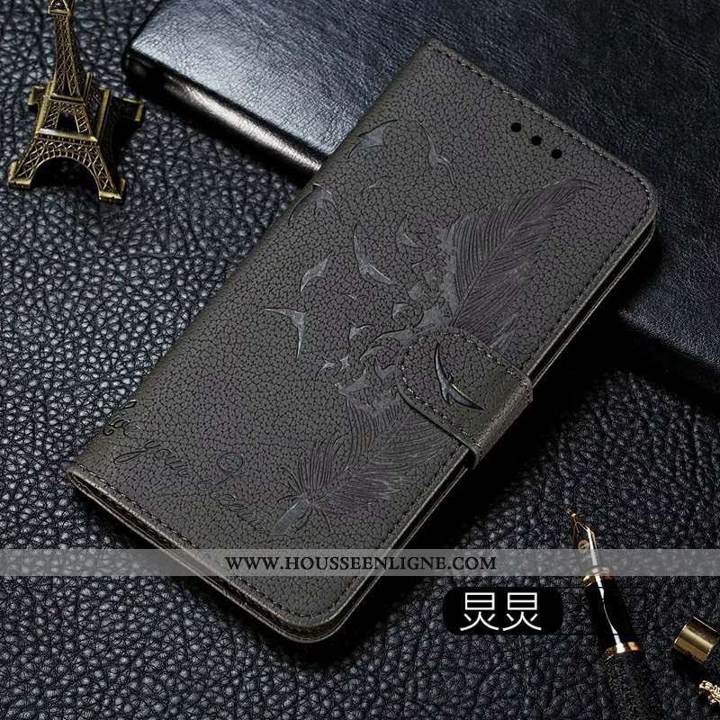 Housse Xiaomi Mi Note 10 Protection Personnalité Vert Carte Petit Cuir Coque Verte