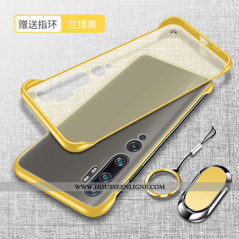 Housse Xiaomi Mi Note 10 Protection Transparent Étui Personnalisé Modèle Silicone Difficile Jaune