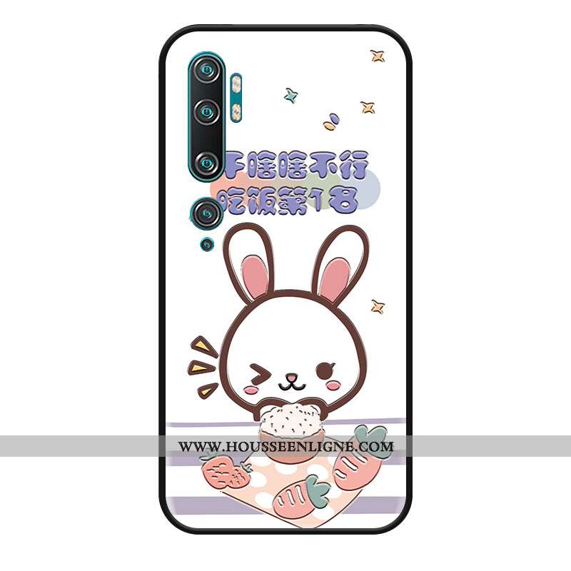 Housse Xiaomi Mi Note 10 Protection Verre Cœur Étui Tout Compris Créatif Dessin Animé Rose