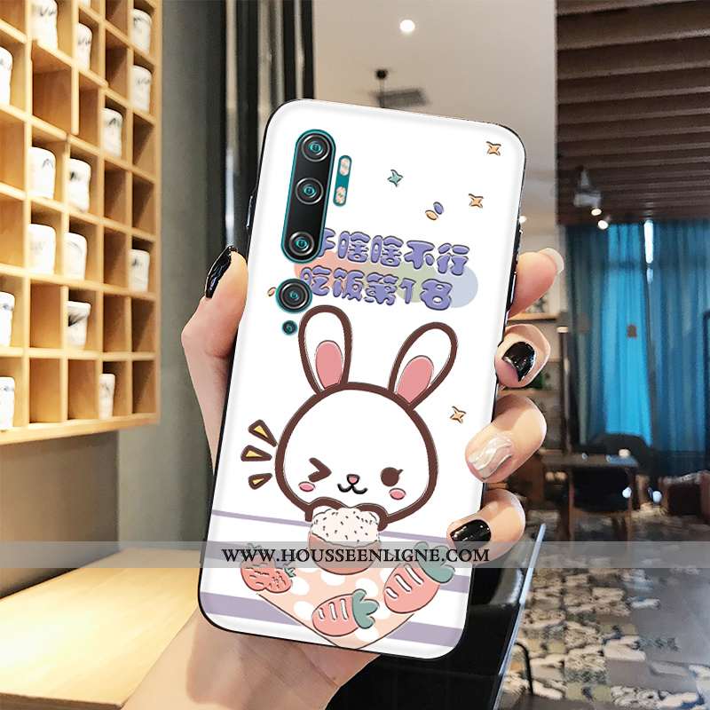 Housse Xiaomi Mi Note 10 Protection Verre Cœur Étui Tout Compris Créatif Dessin Animé Rose