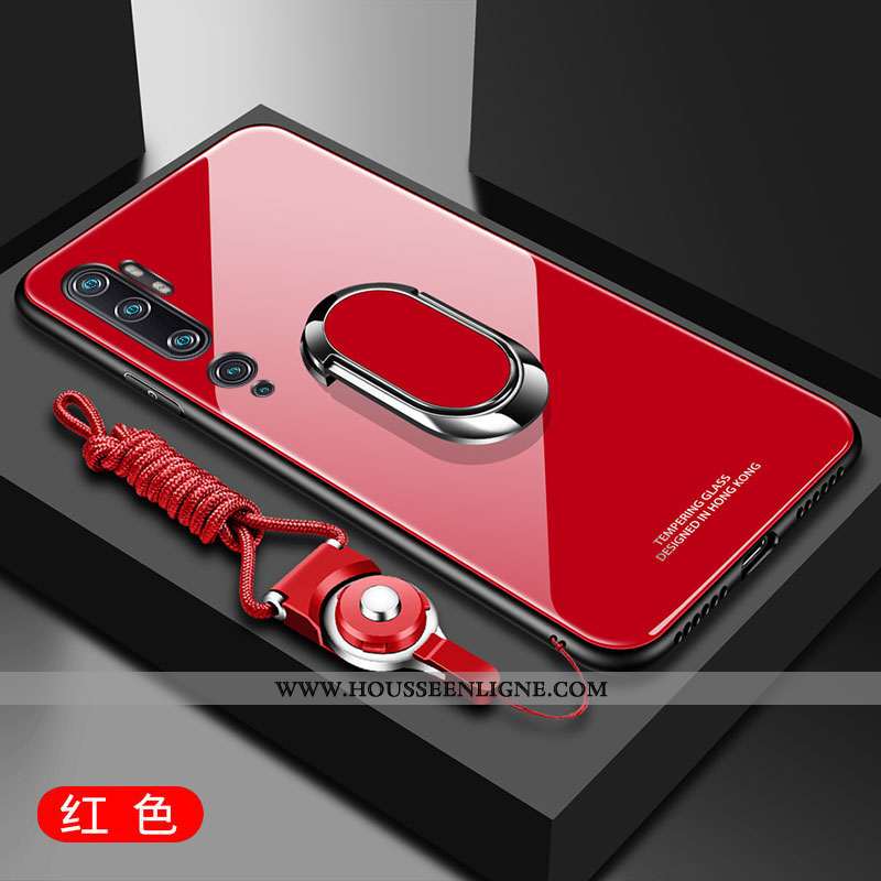Housse Xiaomi Mi Note 10 Tendance Fluide Doux Verre Tout Compris Difficile Incassable Modèle Blanche
