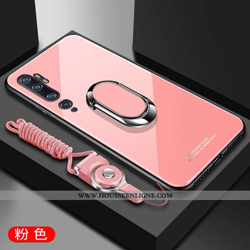 Housse Xiaomi Mi Note 10 Tendance Fluide Doux Verre Tout Compris Difficile Incassable Modèle Blanche