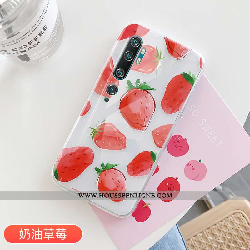 Housse Xiaomi Mi Note 10 Tendance Silicone Téléphone Portable Personnalité Petit Coque Nouveau Rouge