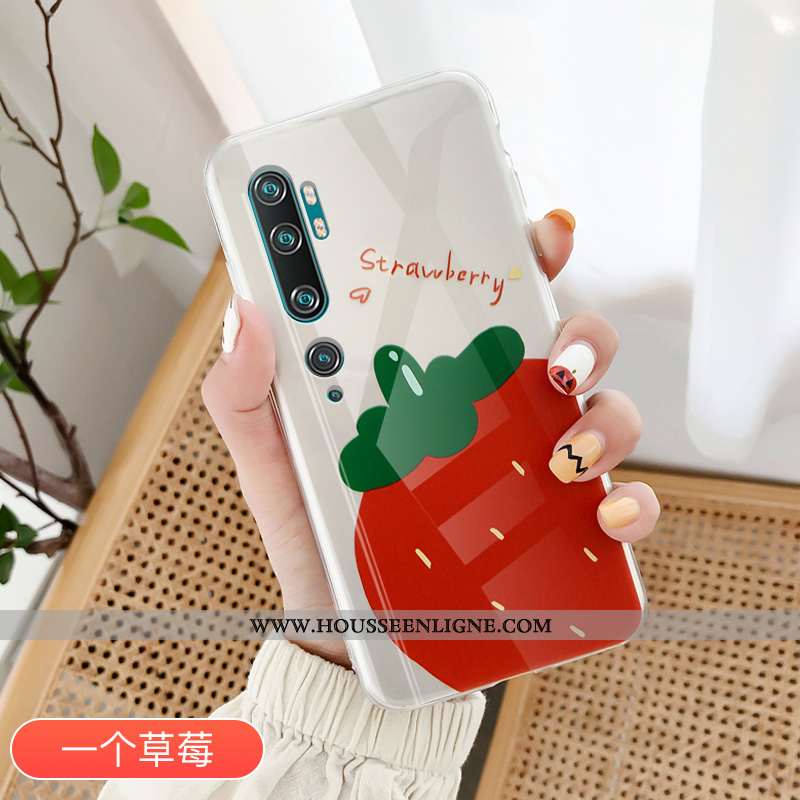 Housse Xiaomi Mi Note 10 Tendance Silicone Téléphone Portable Personnalité Petit Coque Nouveau Rouge