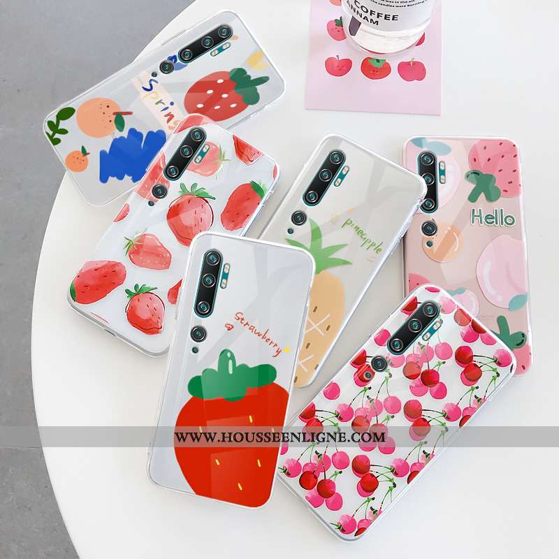 Housse Xiaomi Mi Note 10 Tendance Silicone Téléphone Portable Personnalité Petit Coque Nouveau Rouge