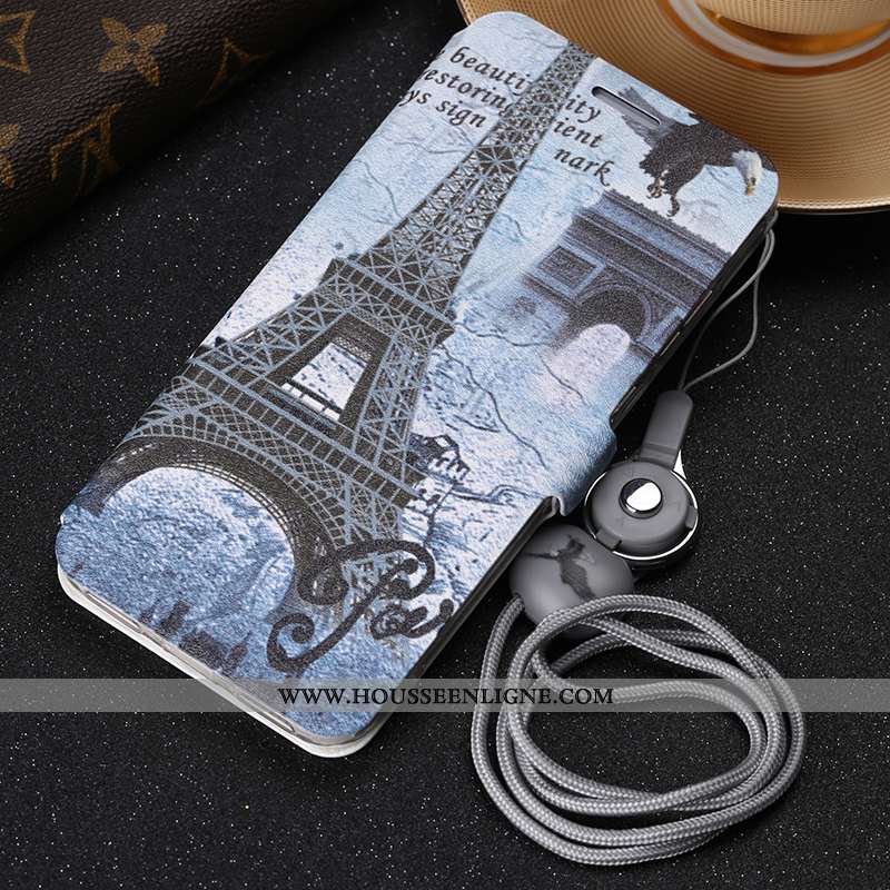 Housse Xiaomi Redmi 5 Cou Suspendu Cuir Gris Rouge Téléphone Portable Pu