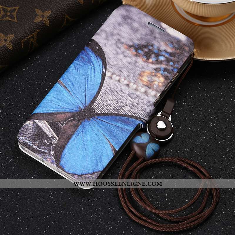 Housse Xiaomi Redmi 5 Cou Suspendu Cuir Gris Rouge Téléphone Portable Pu
