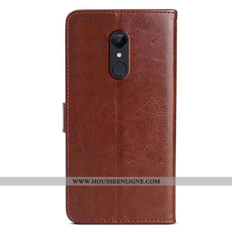 Housse Xiaomi Redmi 5 Cuir Fluide Doux Incassable Étui Bleu Tempérer Téléphone Portable