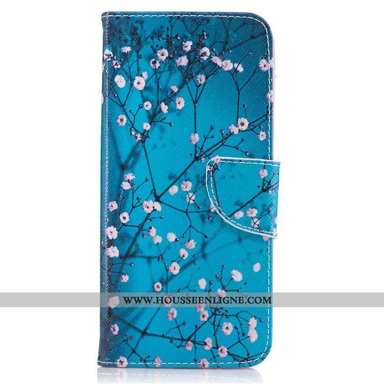 Housse Xiaomi Redmi 5 Cuir Protection Petit Bleu Clamshell Dessin Animé Étui