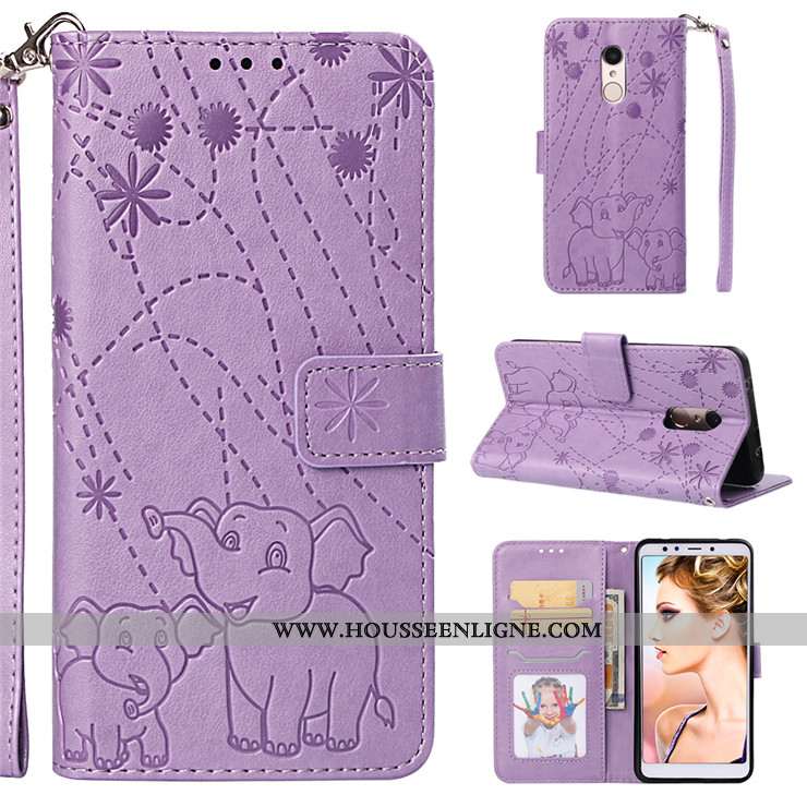 Housse Xiaomi Redmi 5 Cuir Silicone Tout Compris Incassable Rouge Coque Clamshell Doré