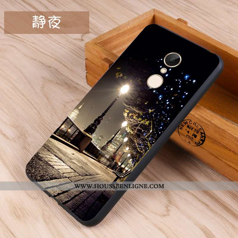 Housse Xiaomi Redmi 5 Délavé En Daim Fluide Doux Coque Téléphone Portable Protection Petit Étui Blan