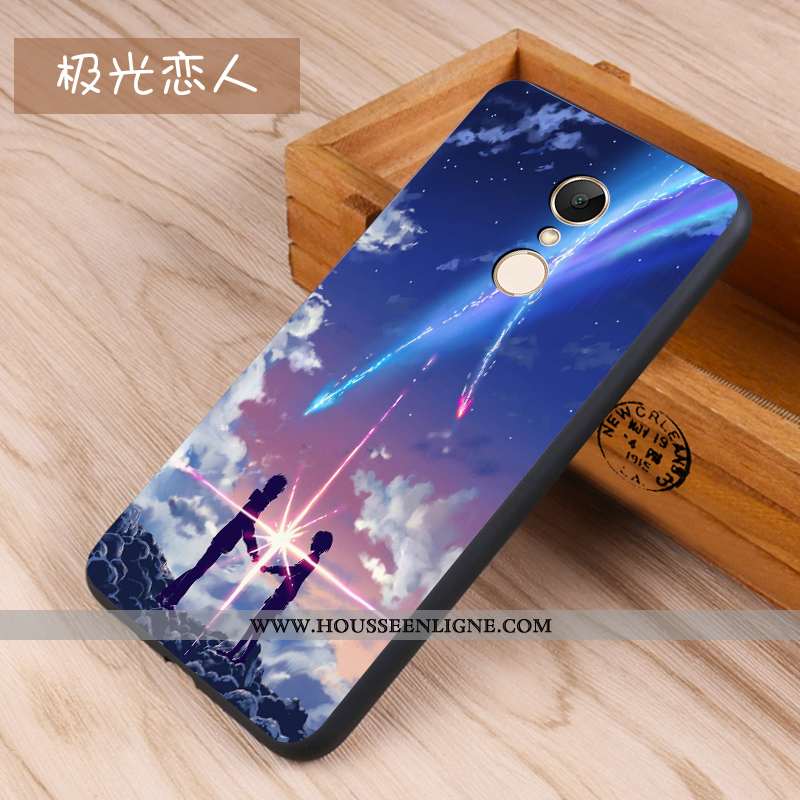 Housse Xiaomi Redmi 5 Délavé En Daim Fluide Doux Coque Téléphone Portable Protection Petit Étui Blan