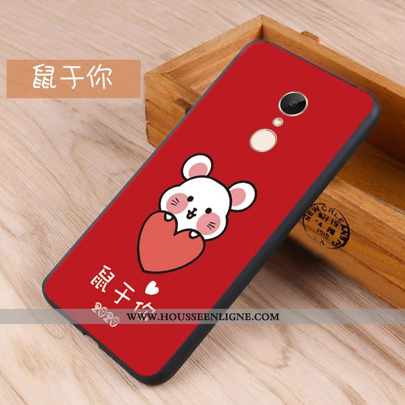Housse Xiaomi Redmi 5 Délavé En Daim Fluide Doux Coque Téléphone Portable Protection Petit Étui Blan