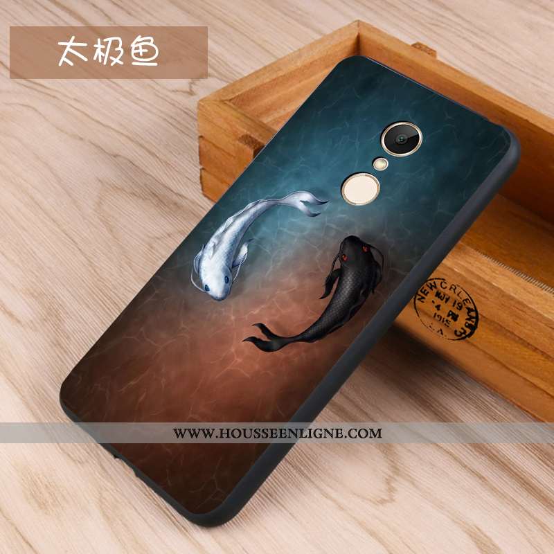 Housse Xiaomi Redmi 5 Délavé En Daim Fluide Doux Coque Téléphone Portable Protection Petit Étui Blan