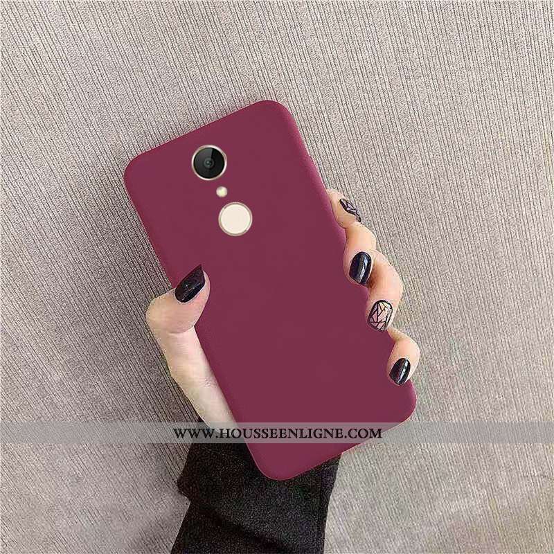 Housse Xiaomi Redmi 5 Délavé En Daim Personnalité Téléphone Portable Jaune Couleur Unie Net Rouge To
