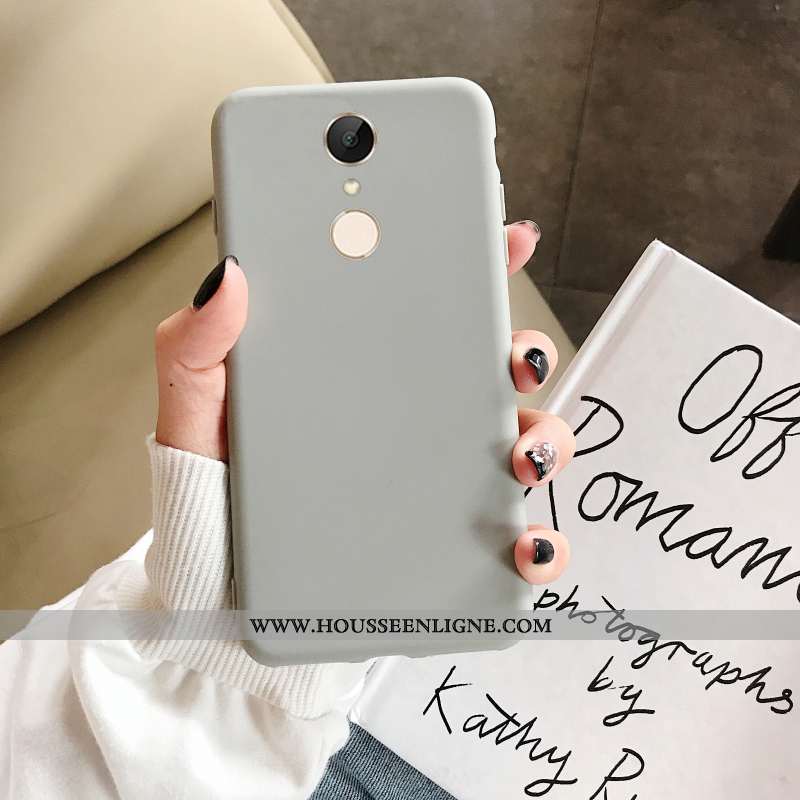 Housse Xiaomi Redmi 5 Délavé En Daim Personnalité Téléphone Portable Jaune Couleur Unie Net Rouge To