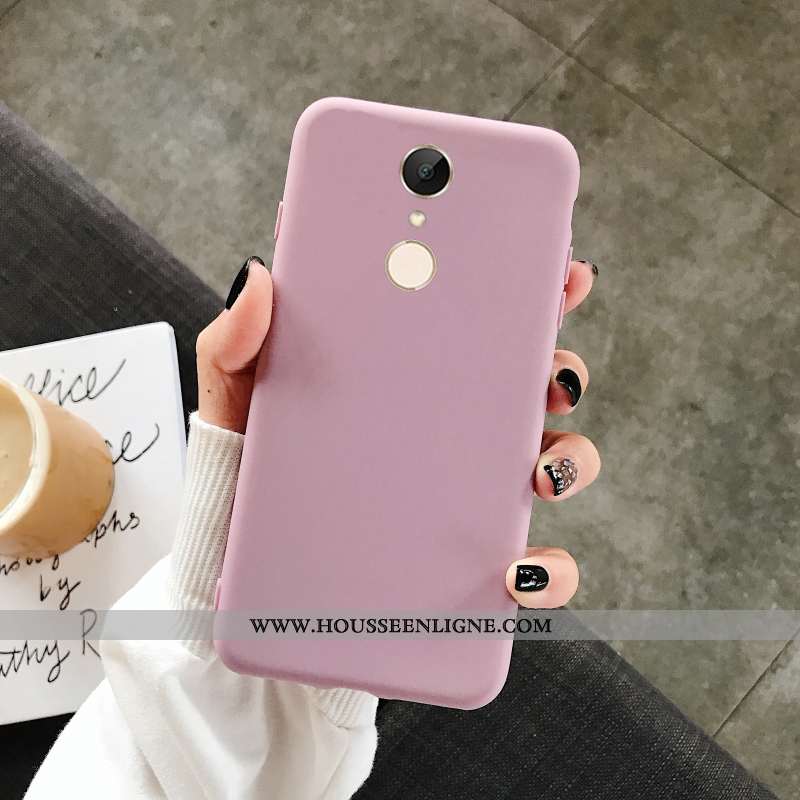Housse Xiaomi Redmi 5 Délavé En Daim Personnalité Téléphone Portable Jaune Couleur Unie Net Rouge To