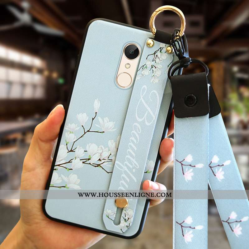 Housse Xiaomi Redmi 5 Fluide Doux Silicone Personnalité Petit Téléphone Portable Pu Rouge Bleu