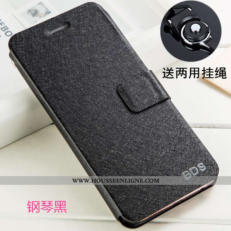 Housse Xiaomi Redmi 5 Ornements Suspendus Cuir Support Clamshell Coque Rouge Incassable Noir