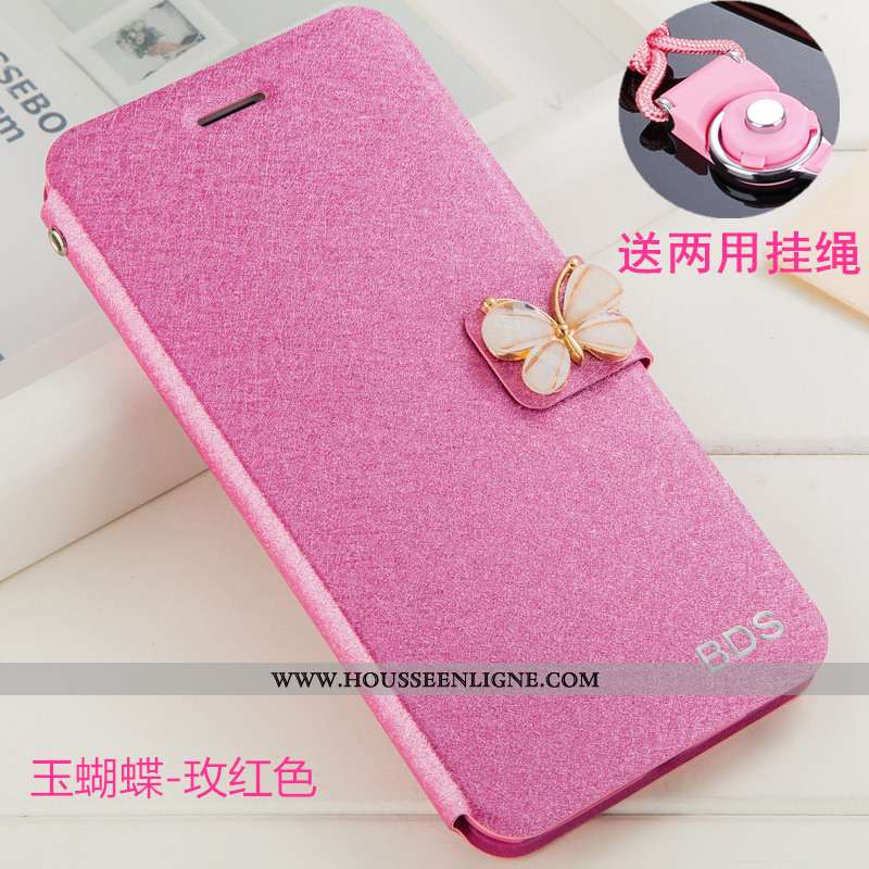Housse Xiaomi Redmi 5 Ornements Suspendus Cuir Support Clamshell Coque Rouge Incassable Noir