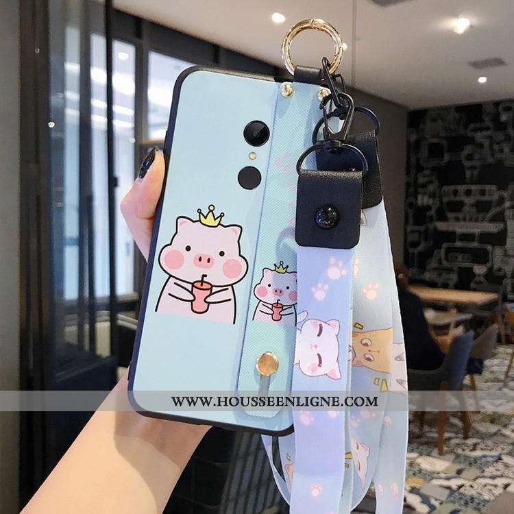 Housse Xiaomi Redmi 5 Silicone Ornements Suspendus Fluide Doux Rose Incassable Étui Rouge Bleu