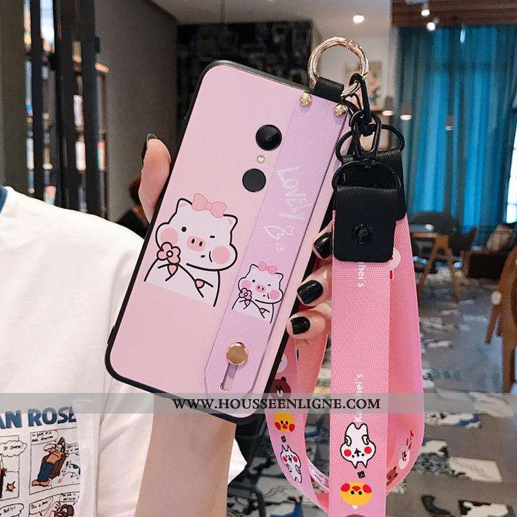 Housse Xiaomi Redmi 5 Silicone Ornements Suspendus Fluide Doux Rose Incassable Étui Rouge Bleu