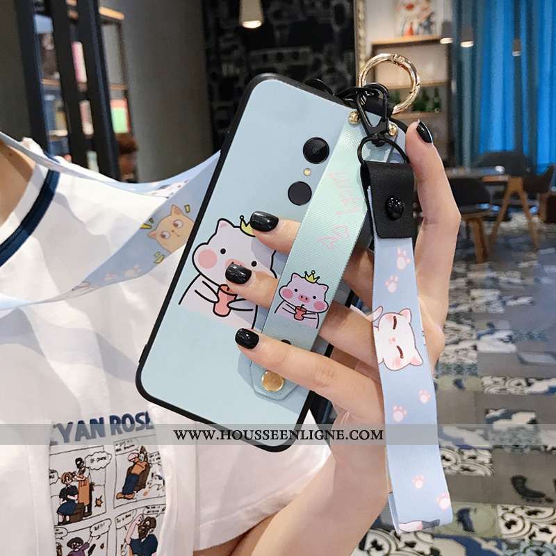 Housse Xiaomi Redmi 5 Silicone Ornements Suspendus Fluide Doux Rose Incassable Étui Rouge Bleu
