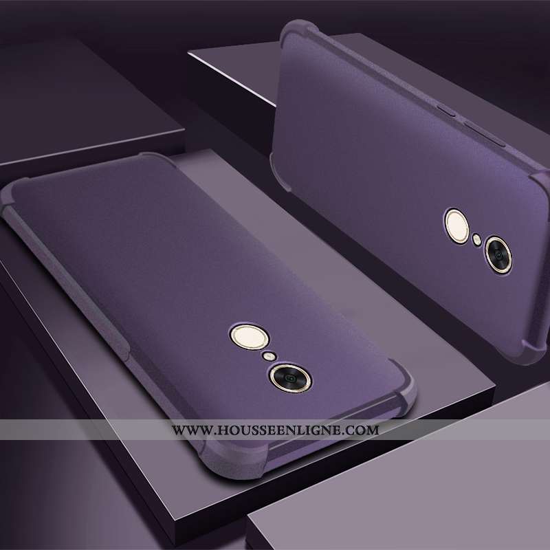 Housse Xiaomi Redmi 5 Silicone Protection Tout Compris Délavé En Daim Étui Rouge Violet