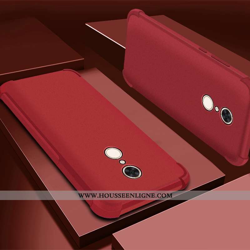 Housse Xiaomi Redmi 5 Silicone Protection Tout Compris Délavé En Daim Étui Rouge Violet