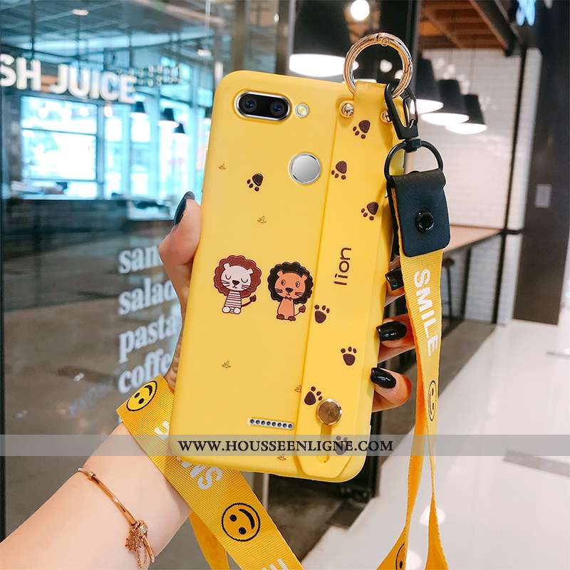 Housse Xiaomi Redmi 6 Créatif Charmant Lion Tout Compris Jaune Nouveau Tendance