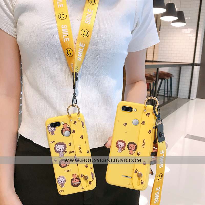 Housse Xiaomi Redmi 6 Créatif Charmant Lion Tout Compris Jaune Nouveau Tendance