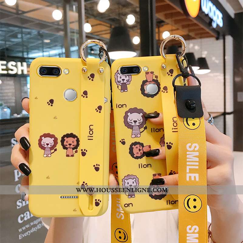 Housse Xiaomi Redmi 6 Créatif Charmant Lion Tout Compris Jaune Nouveau Tendance
