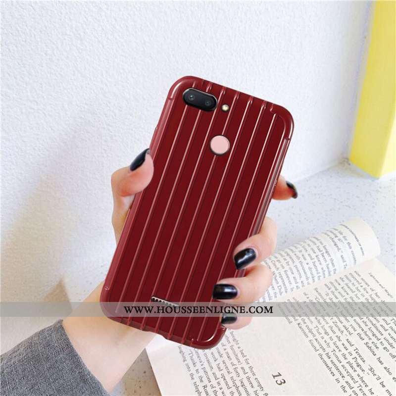 Housse Xiaomi Redmi 6 Créatif Tendance Rouge Mode Silicone Fluide Doux Petit