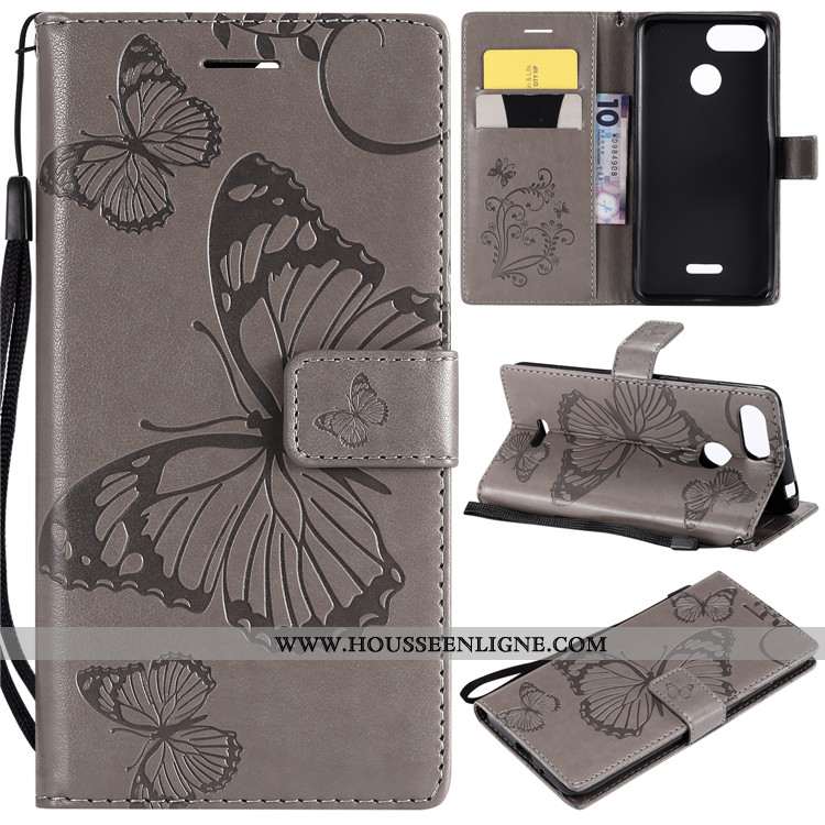 Housse Xiaomi Redmi 6 Cuir Fluide Doux Vert Tout Compris Coque Incassable Étui Verte