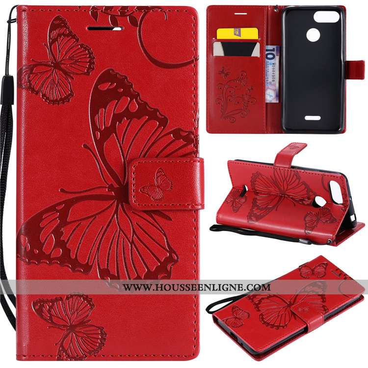 Housse Xiaomi Redmi 6 Cuir Fluide Doux Vert Tout Compris Coque Incassable Étui Verte