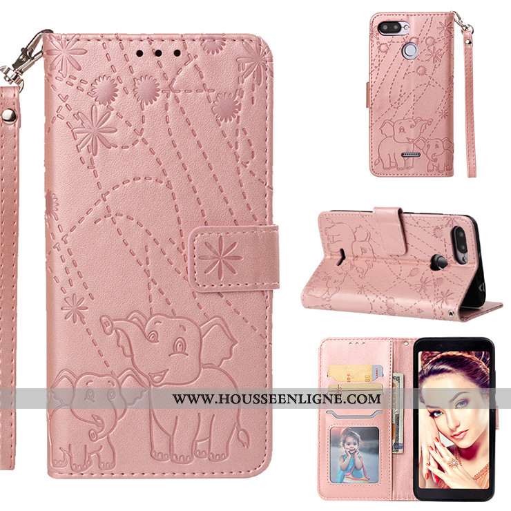 Housse Xiaomi Redmi 6 Fluide Doux Silicone Bleu Cuir Étui Tout Compris Téléphone Portable