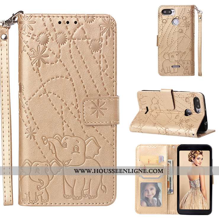 Housse Xiaomi Redmi 6 Fluide Doux Silicone Bleu Cuir Étui Tout Compris Téléphone Portable