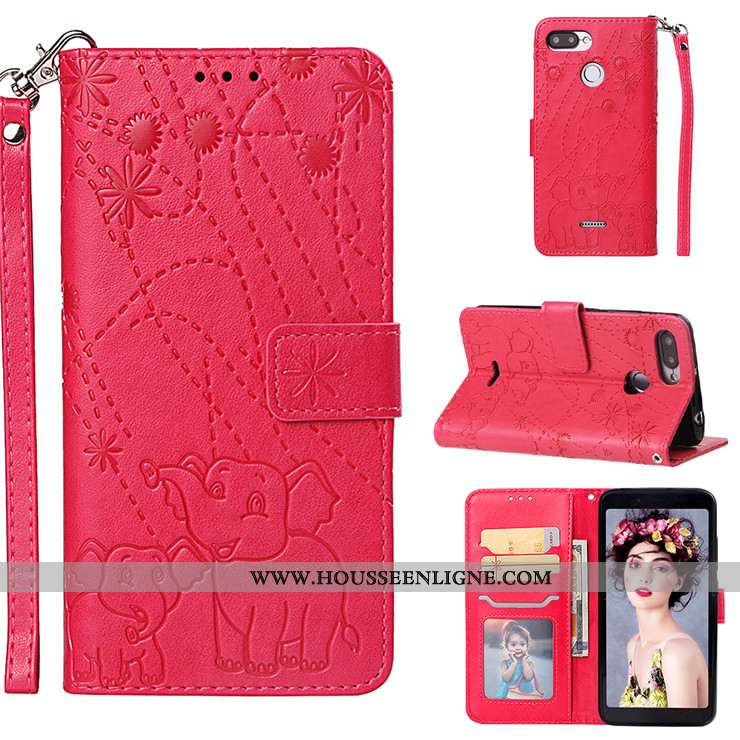 Housse Xiaomi Redmi 6 Fluide Doux Silicone Bleu Cuir Étui Tout Compris Téléphone Portable