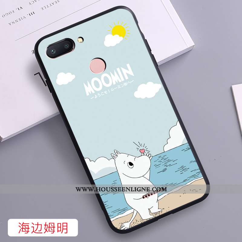 Housse Xiaomi Redmi 6 Fluide Doux Silicone Légère Rouge Nouveau Coque Délavé En Daim Bleu