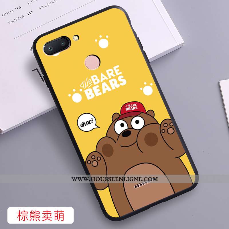 Housse Xiaomi Redmi 6 Fluide Doux Silicone Légère Rouge Nouveau Coque Délavé En Daim Bleu