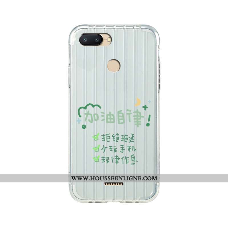 Housse Xiaomi Redmi 6 Légère Fluide Doux Simple Vent Blanc Incassable Rouge Blanche