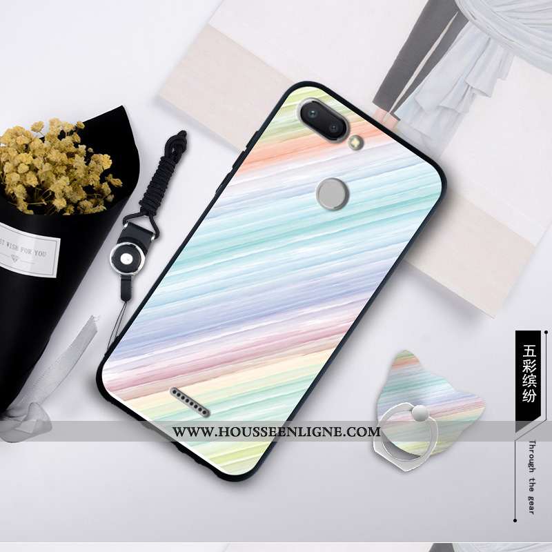 Housse Xiaomi Redmi 6 Personnalité Créatif Rouge Fluide Doux Bleu Étui Silicone