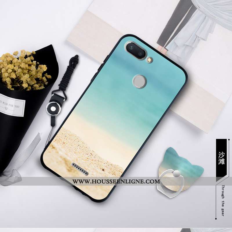 Housse Xiaomi Redmi 6 Personnalité Créatif Rouge Fluide Doux Bleu Étui Silicone