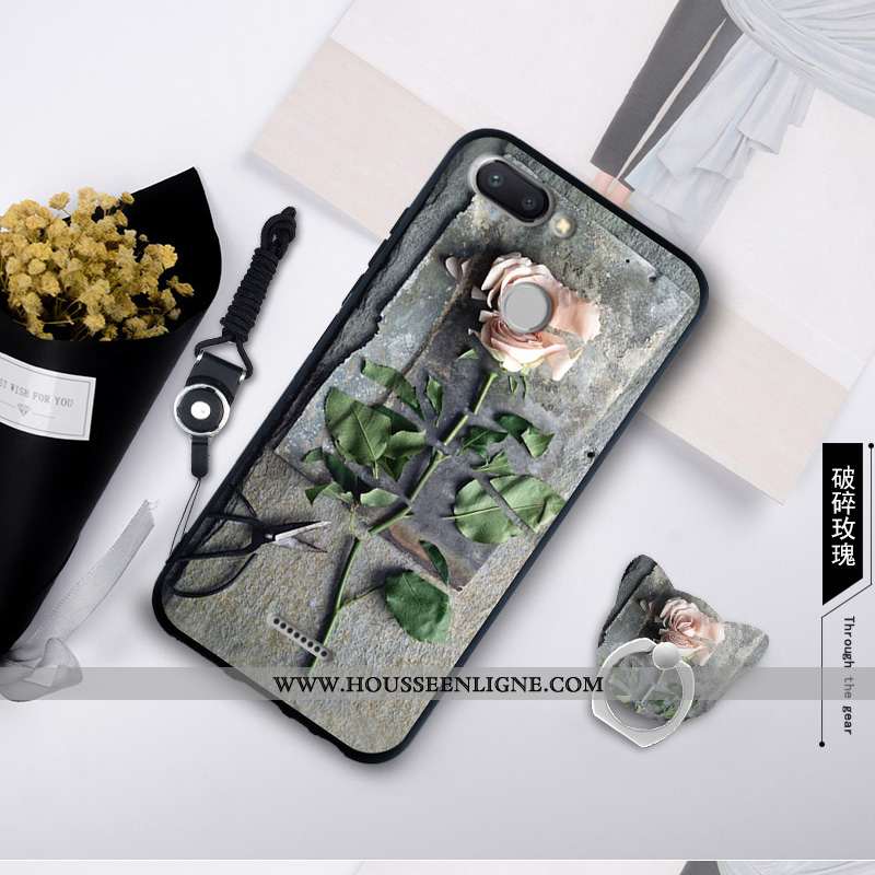 Housse Xiaomi Redmi 6 Personnalité Créatif Rouge Fluide Doux Bleu Étui Silicone