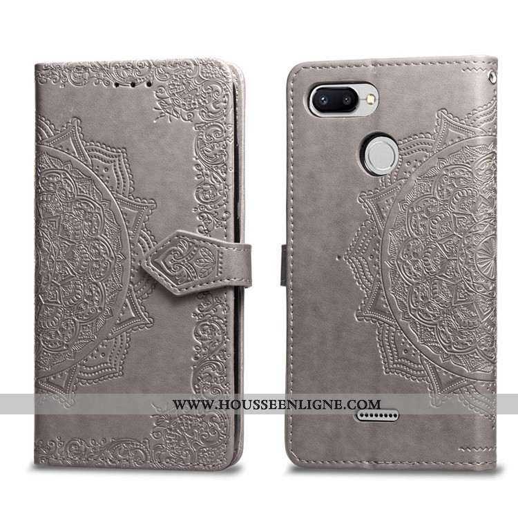 Housse Xiaomi Redmi 6 Protection Cuir Fluide Doux Coque Incassable Tout Compris Noir